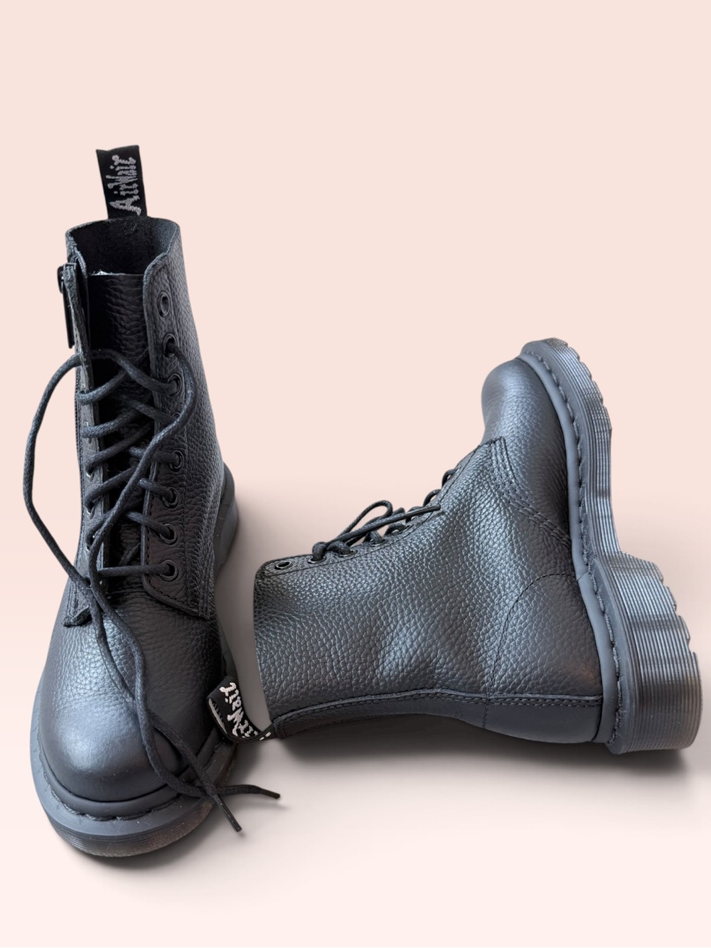 Dr. Martens 1460 Pascal Zip Black Leather Boots Women’s 6